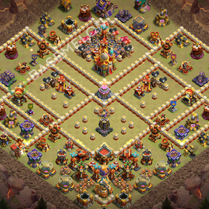 Town Hall Level 16 War Base Design 2026, Anti 3 Stars, Layout #3788
