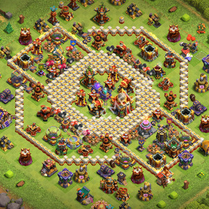 Town Hall Level 16 Trophy/Defense Base Design 2026, Anti 3 Stars, Layout #3789