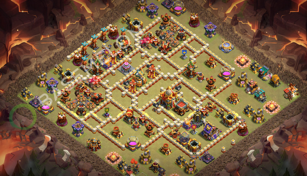 Town Hall Level 16 War Base Design 2026, Anti 3 Stars, Layout #3822