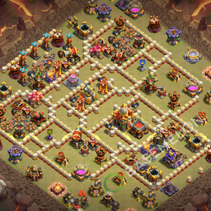 Town Hall Level 16 War Base Design 2026, Anti 3 Stars, Layout #3822