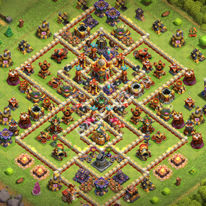 Town Hall Level 16 Trophy/Defense Base Design 2026, Anti 3 Stars, Layout #3869