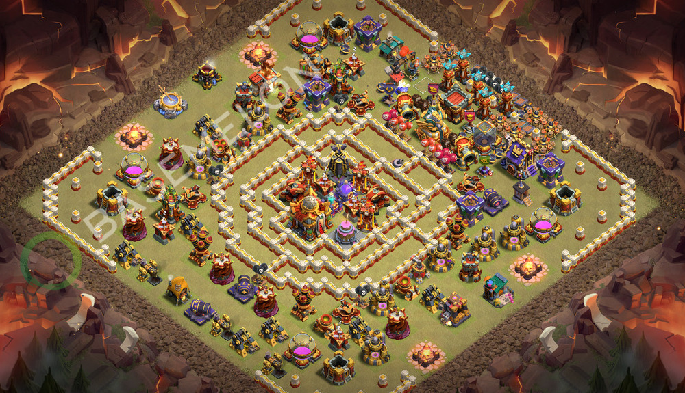 Town Hall Level 16 War Base Design 2026, Anti 3 Stars, Layout #3875
