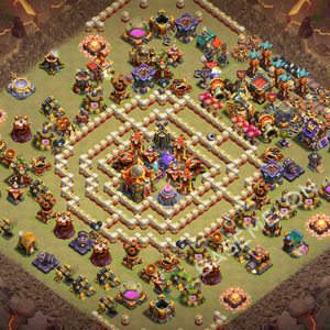 Town Hall Level 16 War Base Design 2026, Anti 3 Stars, Layout #3875