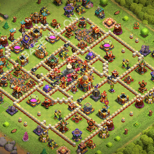 Town Hall Level 16 Trophy/Defense Base Design 2026, Anti 3 Stars, Layout #3879
