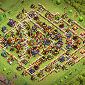 Town Hall Level 16 Trophy/Defense Base Design 2026, Layout #3888