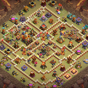 Town Hall Level 16 War Base Design 2026, Anti 3 Stars, Anti Air, Layout #3913