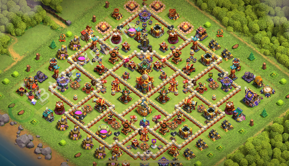 Town Hall Level 16 Trophy/Defense Base Design 2026, Legend League, Layout #3932