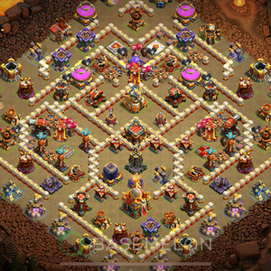 Town Hall Level 16 War Base Design 2025, Anti Everything, Layout #402