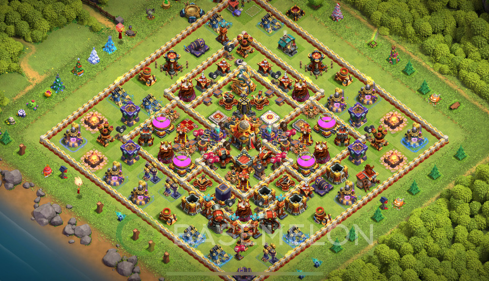 Town Hall Level 16 Farm Base Design 2024, Anti 3 Stars, Layout #428