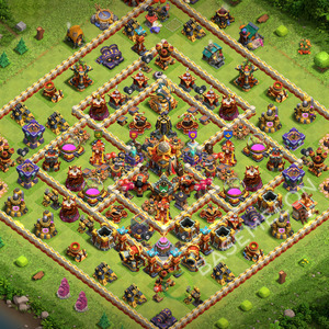 Aldea del Ayuntamiento Nivel 16 para Farming, Anti 3 Estrellas Diseño 2026, #428