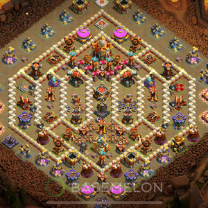 Rathaus Level 16 Krieg Base 2025, Anti 3 Sterne, Layout #487