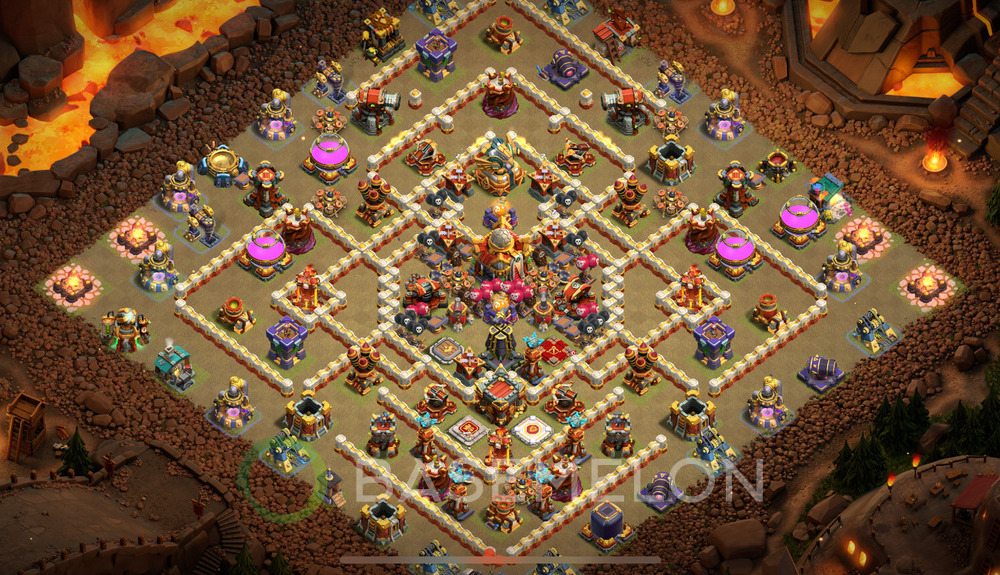 Town Hall Level 16 War Base Design 2025, Anti 3 Stars, Layout #515