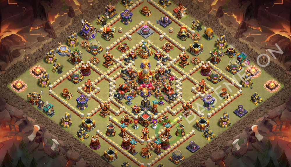 Rathaus Level 16 Krieg Base 2026, Anti 3 Sterne, Layout #515