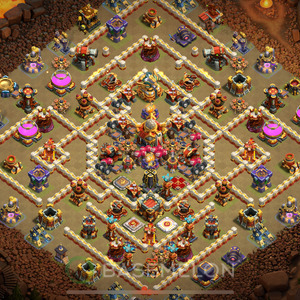 Town Hall Level 16 War Base Design 2025, Anti 3 Stars, Layout #515
