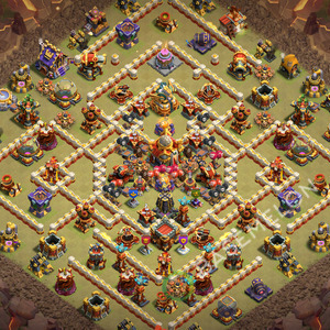Town Hall Level 16 War Base Design 2026, Anti 3 Stars, Layout #515