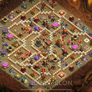 Rathaus Level 16 Krieg Base 2025, Anti 3 Sterne, Layout #522