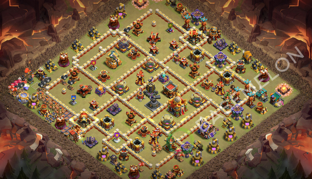 Rathaus Level 16 Krieg Base 2026, Anti Alles, Layout #953