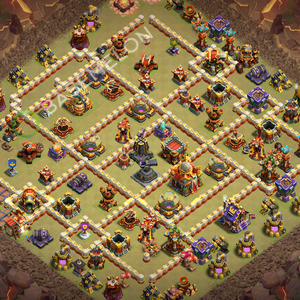 Rathaus Level 16 Krieg Base 2026, Anti Alles, Layout #953