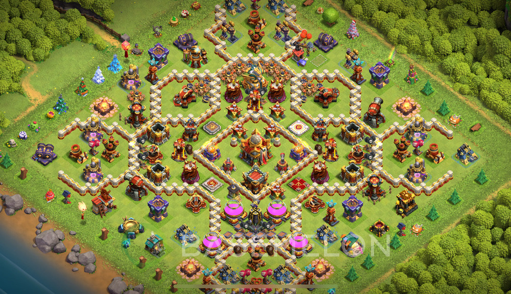 Town Hall Level 16 Trophy/Defense Base Design 2024, Anti 2 Stars, Anti Everything, Layout #966