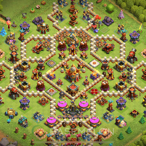 Town Hall Level 16 Trophy/Defense Base Design 2025, Anti 2 Stars, Anti Everything, Layout #966