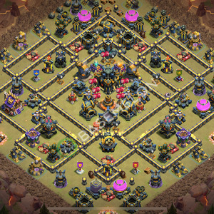 Aldea del Ayuntamiento Nivel 17 para Guerra, Anti 2 Estrellas, Liga Leyenda Diseño 2025, #1001