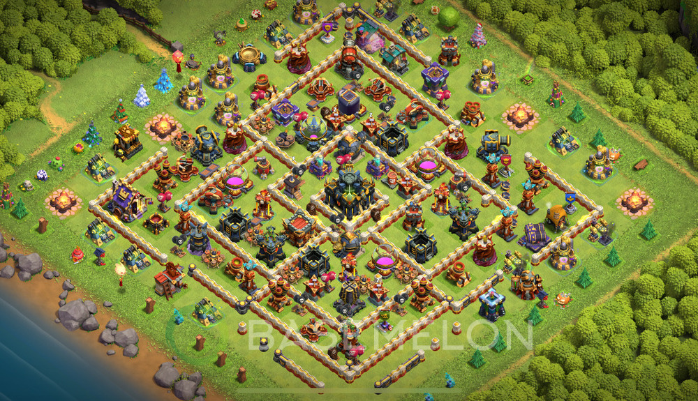 Town Hall Level 17 Farm Base Design 2024, Hybrid, Layout #1002