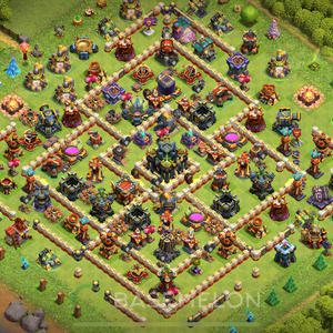 Town Hall Level 17 Farm Base Design 2025, Hybrid, Layout #1002