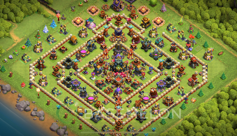 Town Hall Level 17 Farm Base Design 2024, Anti 2 Stars, Hybrid, Layout #1003