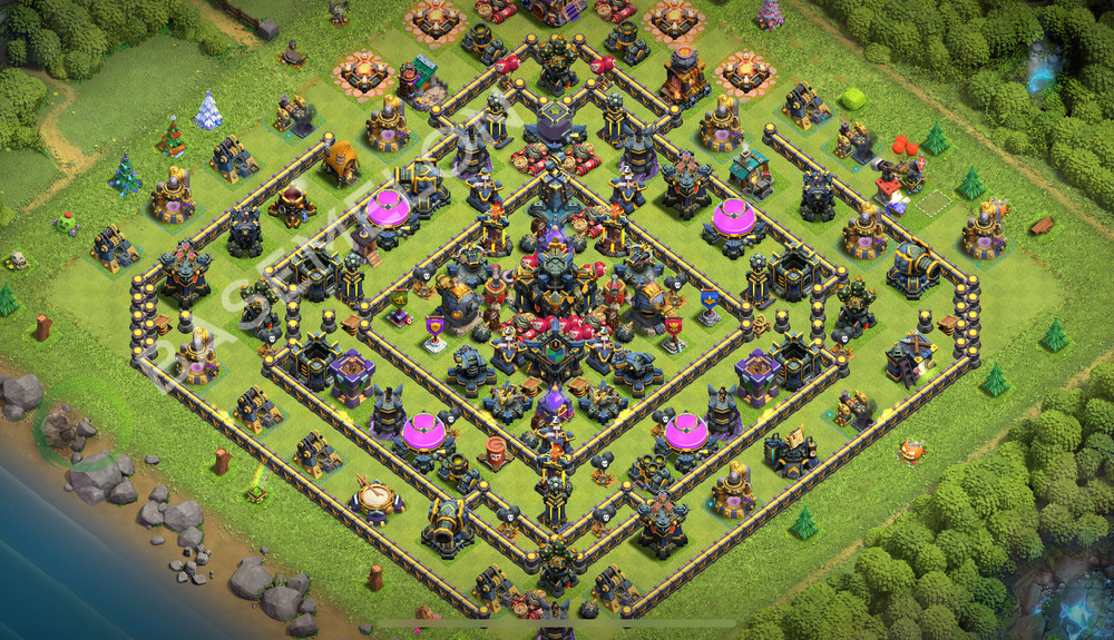 Aldea del Ayuntamiento Nivel 17 para Farming, Anti 2 Estrellas, Híbrido Diseño 2025, #1003