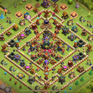 Rathaus Level 17 Farmen Base 2025, Anti 2 Sterne, Hybrid, Layout #1003