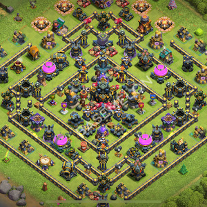 Aldea del Ayuntamiento Nivel 17 para Farming, Anti 2 Estrellas, Híbrido Diseño 2025, #1003