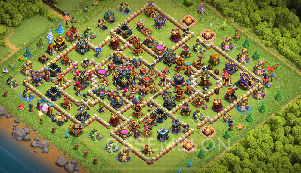 Town Hall Level 17 Trophy/Defense Base Design 2024, Anti Air, Legend League, Layout #1004