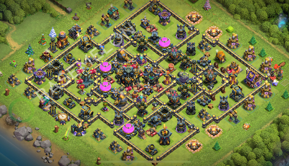 Aldea del Ayuntamiento Nivel 17 para Defensa, Anti Aéreo, Liga Leyenda Diseño 2025, #1004