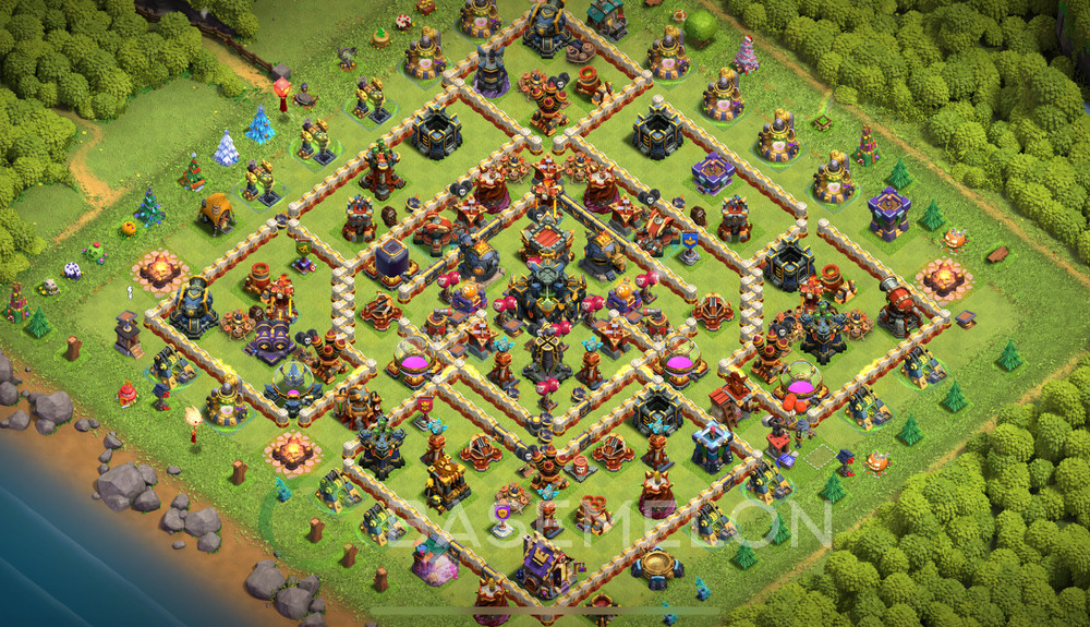 Town Hall Level 17 Farm Base Design 2024, Anti Everything, Layout #1005