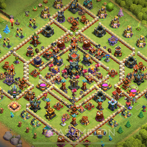 Town Hall Level 17 Farm Base Design 2025, Anti Everything, Layout #1005