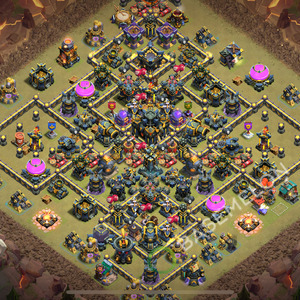 Aldea del Ayuntamiento Nivel 17 para Guerra, Anti 2 Estrellas, Anti Aéreo Diseño 2025, #1010