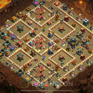 Town Hall Level 17 War Base Design 2025, Anti Everything, Layout #1020