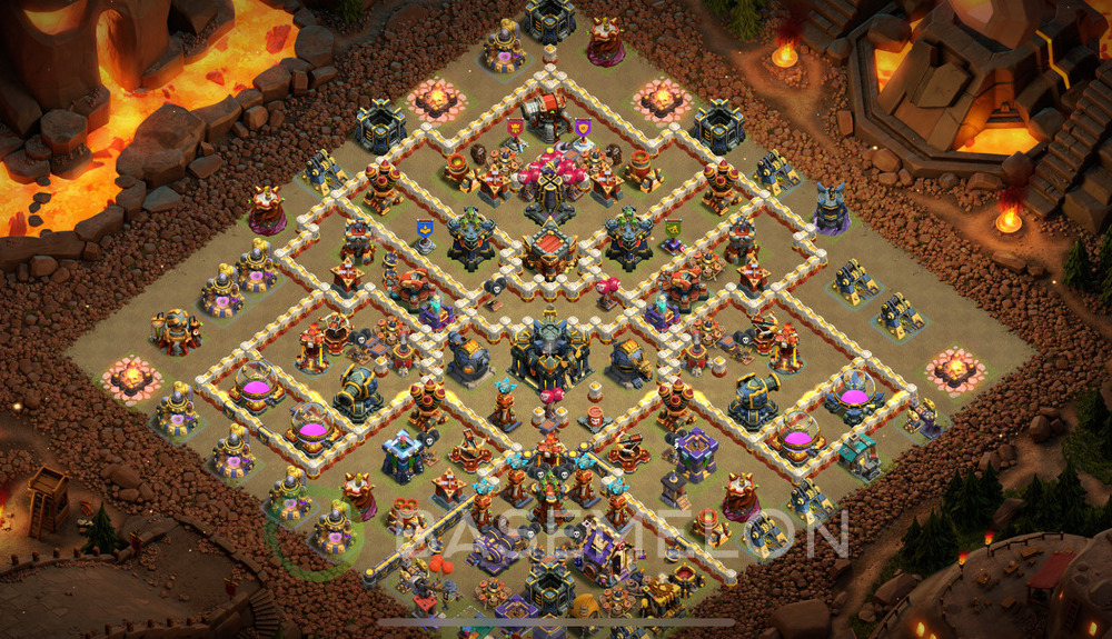 Town Hall Level 17 War Base Design 2024, Anti 3 Stars, Layout #1024