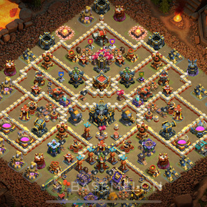 Town Hall Level 17 War Base Design 2025, Anti 3 Stars, Layout #1024
