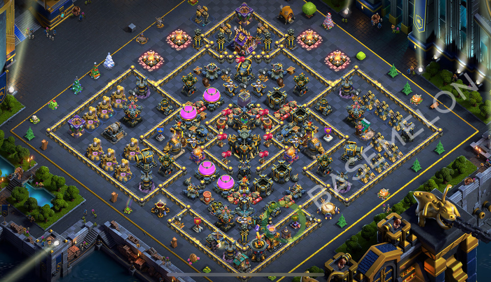 Aldea del Ayuntamiento Nivel 17 para Farming, Anti 3 Estrellas, Híbrido Diseño 2025, #1028