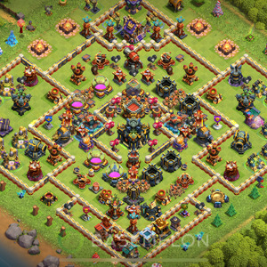 Town Hall Level 17 Farm Base Design 2025, Anti 3 Stars, Hybrid, Layout #1028