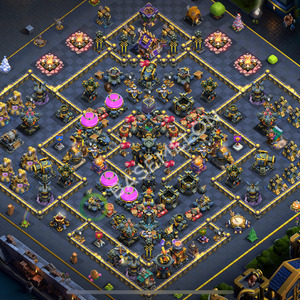 Aldea del Ayuntamiento Nivel 17 para Farming, Anti 3 Estrellas, Híbrido Diseño 2025, #1028