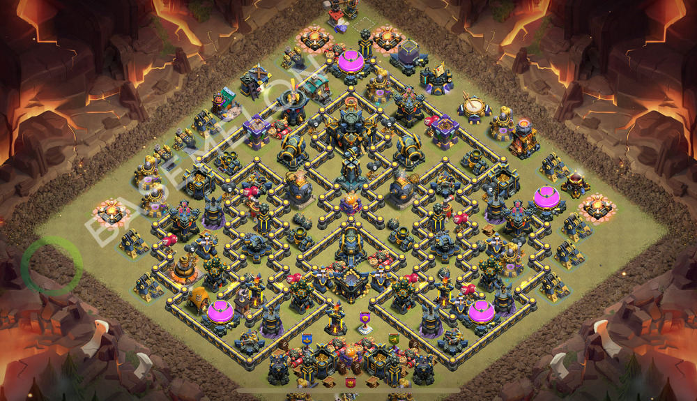 Aldea del Ayuntamiento Nivel 17 para Guerra, Anti 3 Estrellas Diseño 2025, #1029