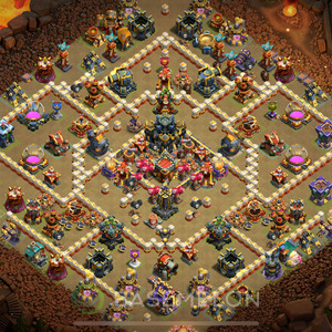 Rathaus Level 17 Krieg Base 2025, Anti 2 Sterne, Layout #1030