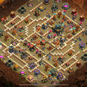 Town Hall Level 17 War Base Design 2025, Anti Air, Layout #1031