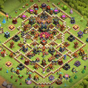 Town Hall Level 17 Trophy/Defense Base Design 2025, Anti 3 Stars, Layout #1034