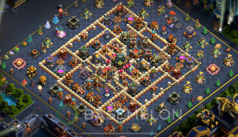 Town Hall Level 17 Trophy/Defense Base Design 2024, Anti 3 Stars, Layout #1035