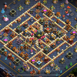 Town Hall Level 17 Trophy/Defense Base Design 2025, Anti 3 Stars, Layout #1035