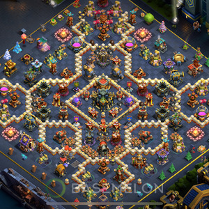 Town Hall Level 17 Trophy/Defense Base Design 2025, Anti Everything, Layout #1036