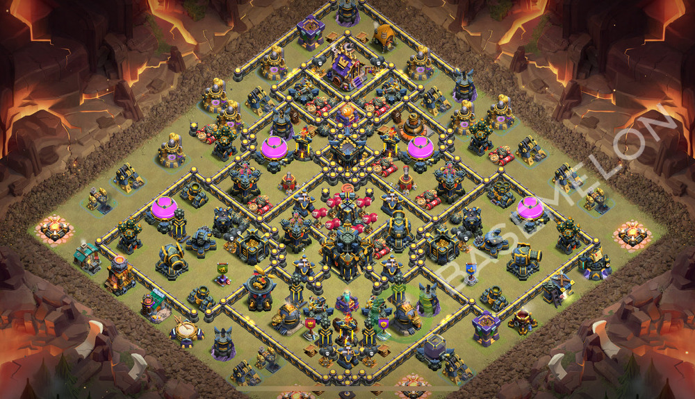 Aldea del Ayuntamiento Nivel 17 para Guerra, Anti 3 Estrellas Diseño 2025, #1040